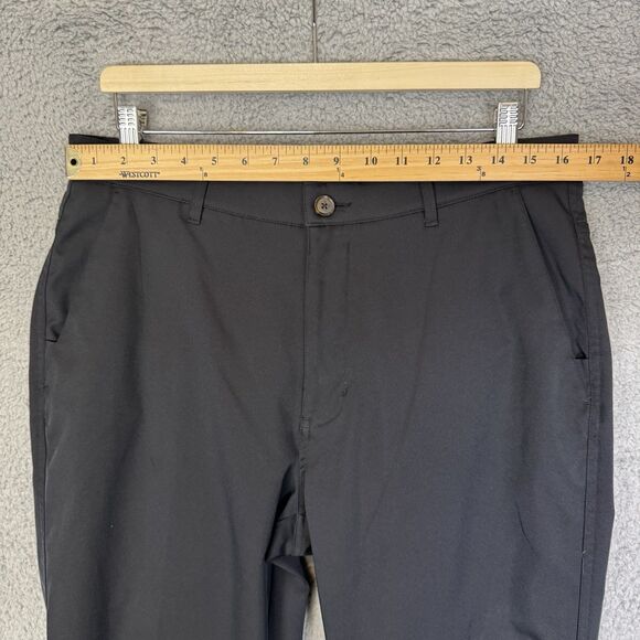 S Dunning Golf Pants Mens 34x31 Black Performance Flat Front Stretch Activewear - Picture 4 of 11